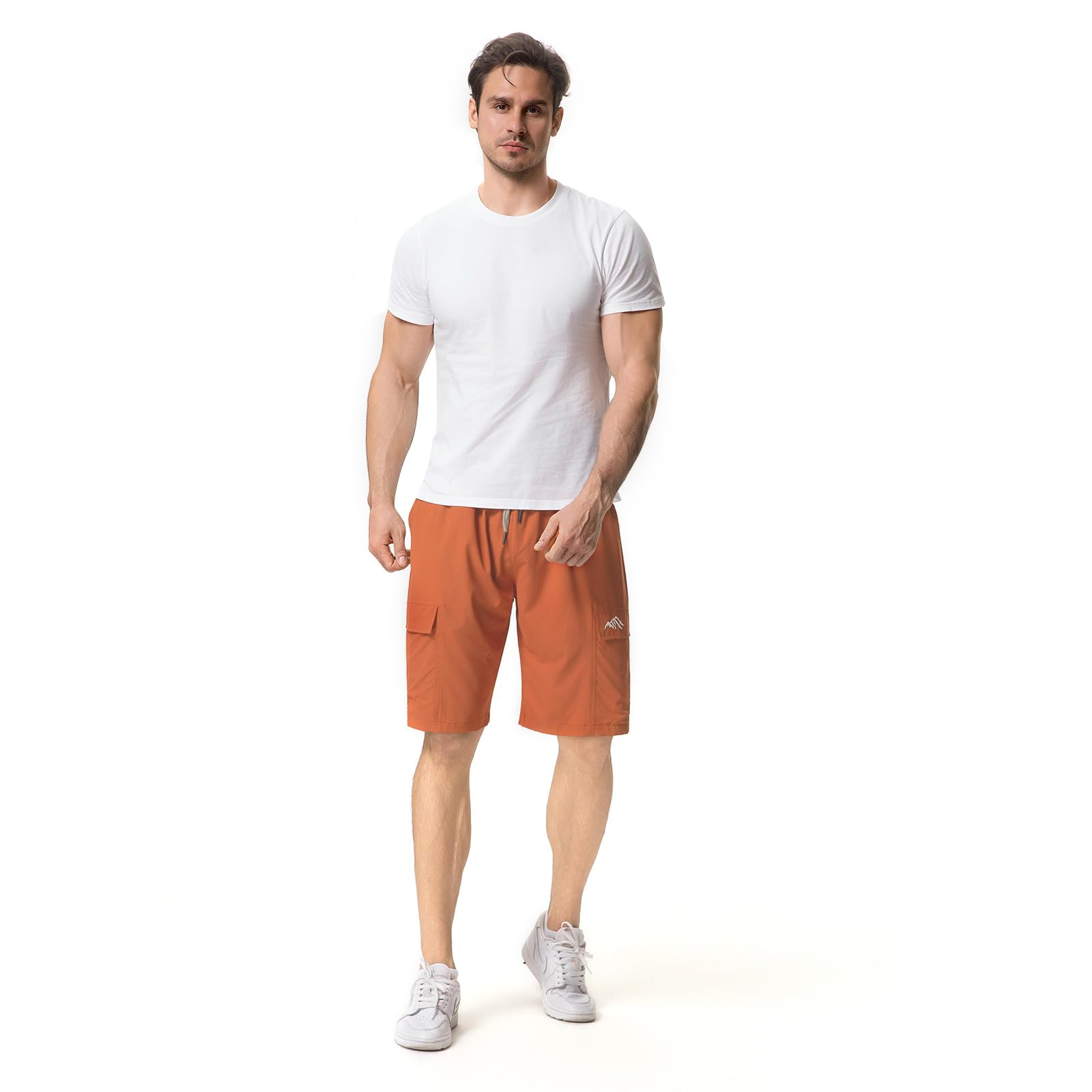 Short de travail cargo décontracté pour homme - Short de randonnée respirant avec plusieurs poches