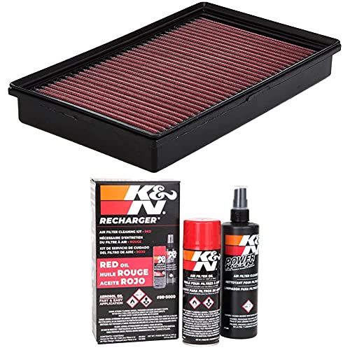 K&N Engine Air Filter: High Performance, Premium, Replacement Filter: Fits 2002-2019 Toyota (Auris, Avensis, Corolla, Vitz, Yaris, Verso, Probox, Ractis, Wish, Alion, Premio), 33-2360 & Air Filter Kit