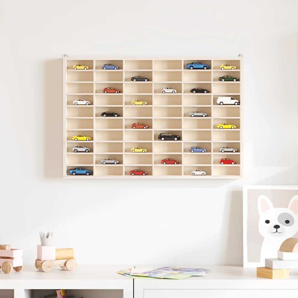 vidaXL Vetrina da Collezione in Legno con 60 Scomparti 60x4,5x40,5cm