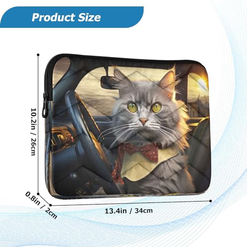 Funda para portátil Cute Cat Driver 13-14 pulgadas impermeable miniatura 3
