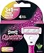 Wilkinson Sword Quattro - Recâmbios para Maquina de Afeitar para Mujer, 3 + 1 Hojas Rosa, 4 Unidades