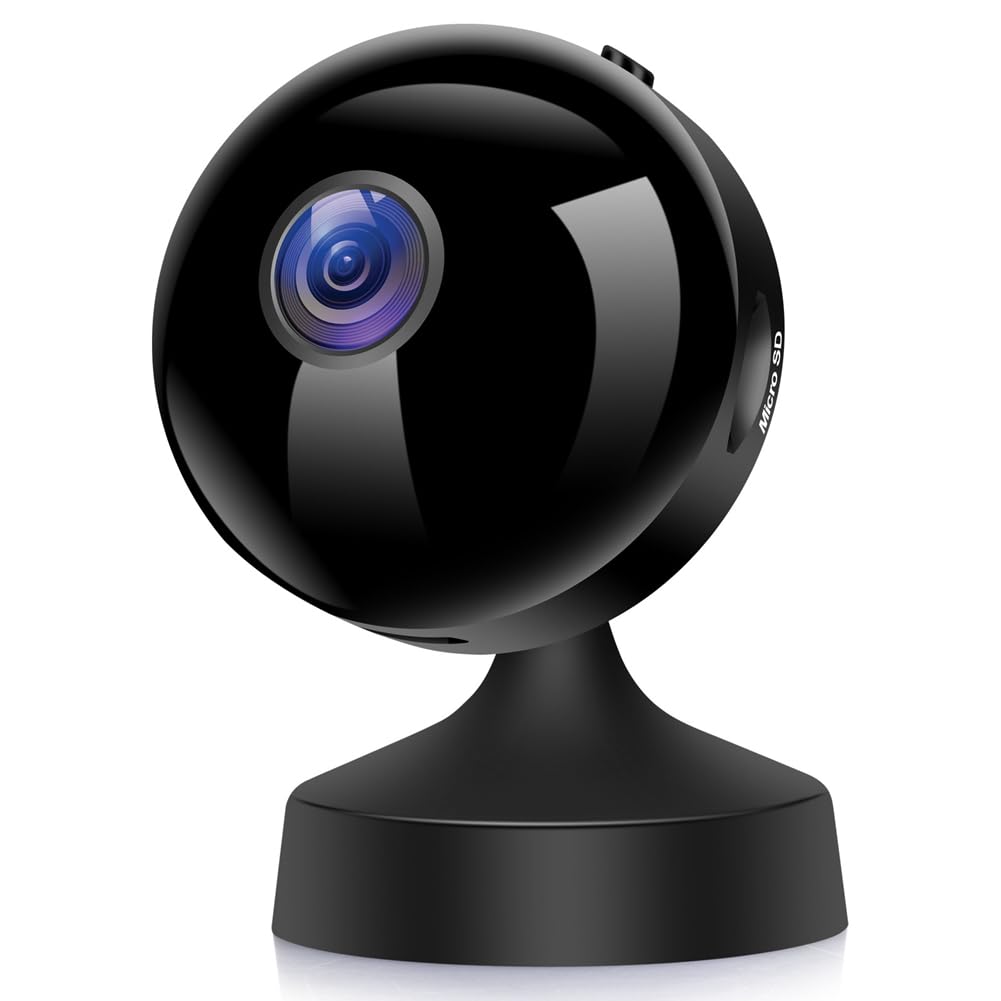 Figgritid Black Outdoor Security Camera, 1080P Wifi Security Camera With Outdoor Night Vision Indoor Surveillance Camera