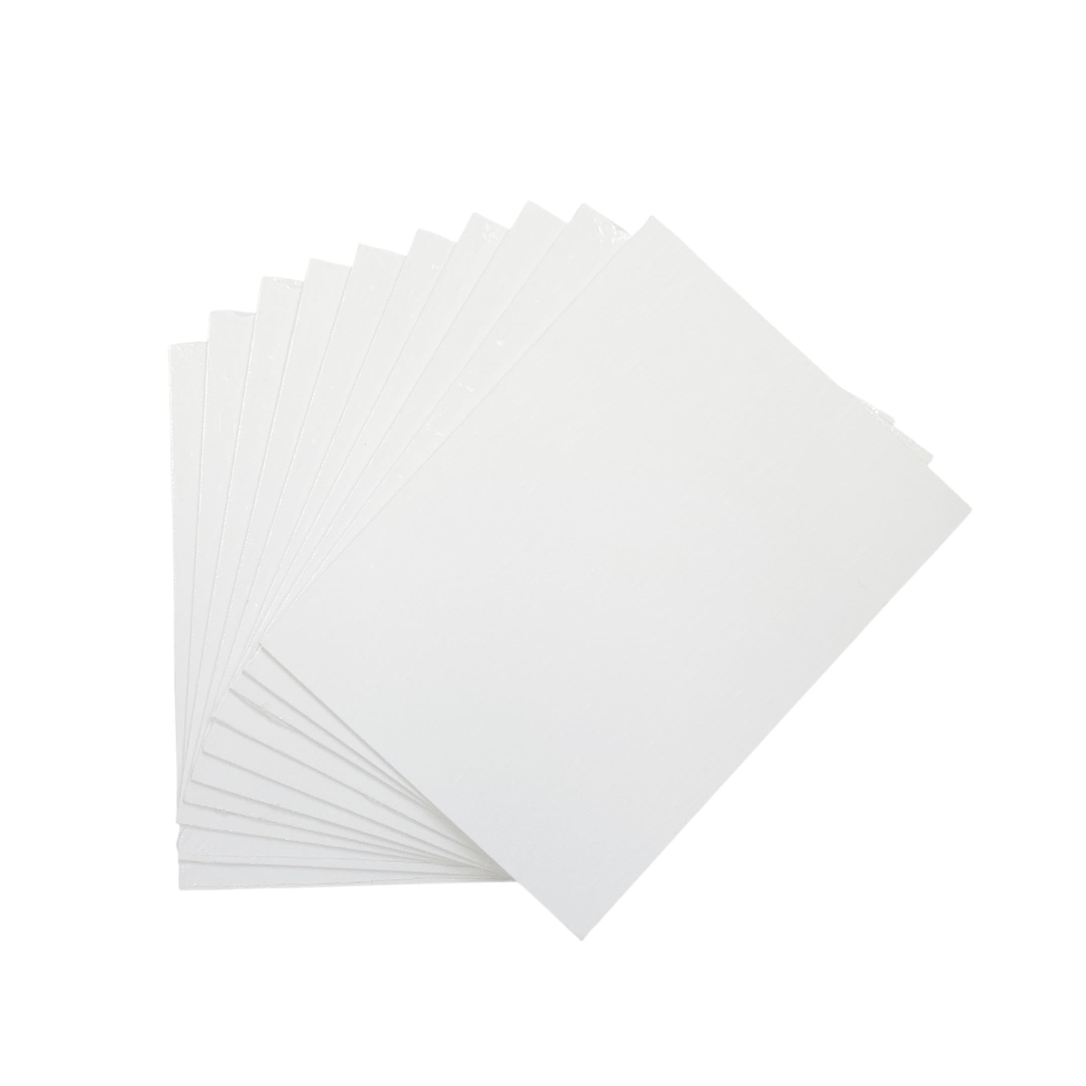 Pack of 10 20x30cm Blank White Flat Stretched Board Art Canvases by Janrax