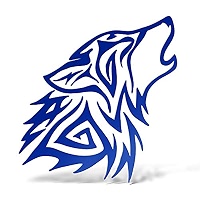 Sticker Mural Rouge Loup – Écriture 'Red Wolf' En Vinyle PVC Résistant Pour Casque, Voiture, Moto, Ordinateur Portable (30 Cm)