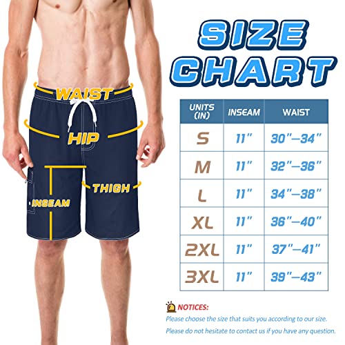 Image of Mens Swimming Trunks Swim Trunks Quick Dry Swim Shorts with Mesh Lining Funny Swimwear Bathing Suits