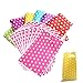 JNCH 70pz Sacchetti Regalo in Plastica con Manici Portaconfetti Busta di Plastica Borse Porta Caramelle Biscotti Regalo Festa Compleanno Bomboniere Negozio 6 Coloti Assortiti a Pois