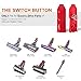 WYWY.Wide Extension Wand/Cleaner Head Clip Latch Tab Button Compatible with Dyson V7 V8 V10 V11 V15 Vacuum Cleaner Electric Drive Parts, Wand Tube/Illumination Tool/Cleaner Head Switch Button
