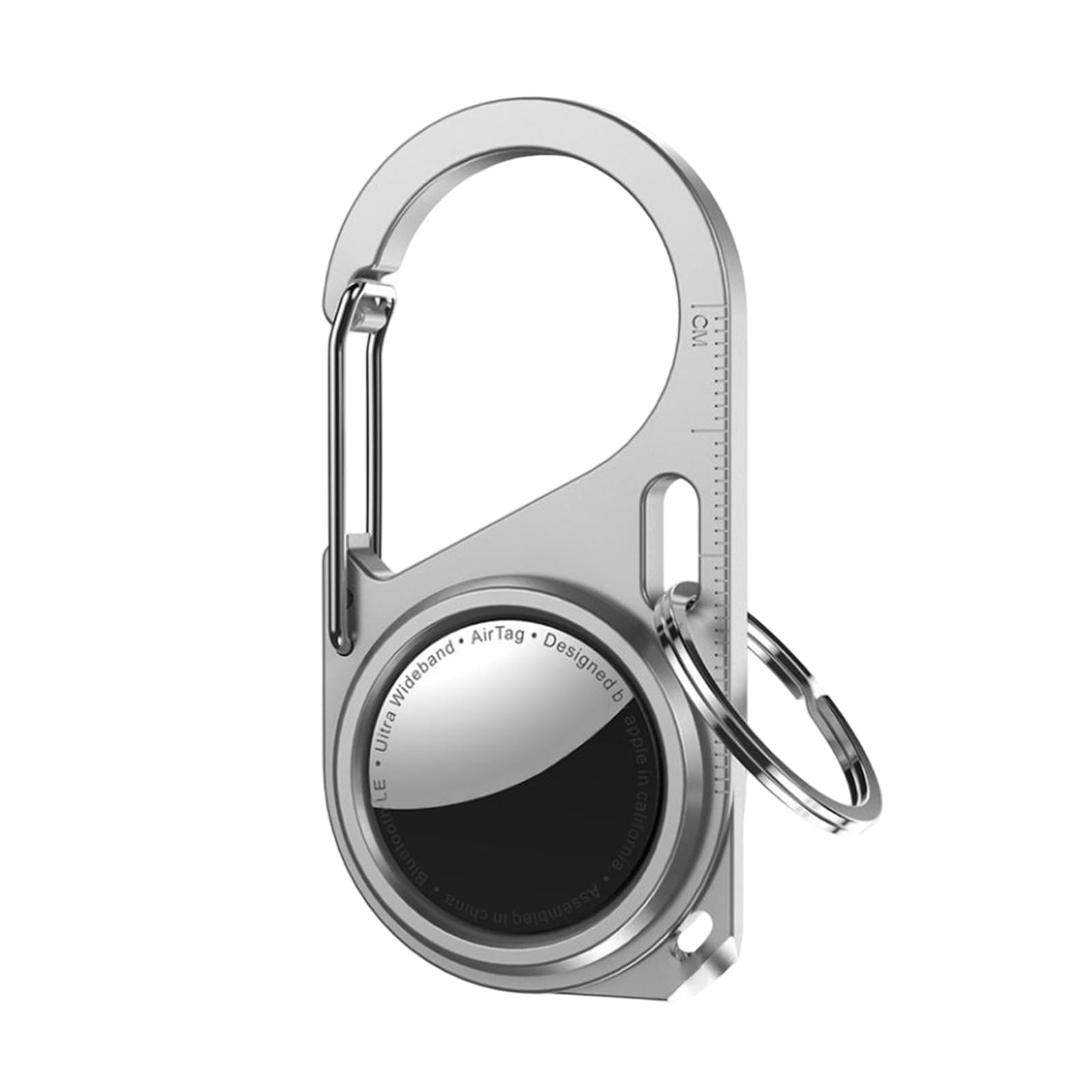 Keychain Carabiner for Air Tag Case, Metal Shockproof Air Tags Holder, Air Tag Accessories for GPS Item Finders, Anti-Scratch Air Tags Protector for