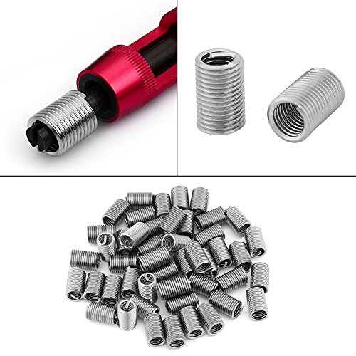 50pcs m6 x 10 x 3d stainless steel coiled wire helical screw thread inserts helicoil wire thread inserts ss304