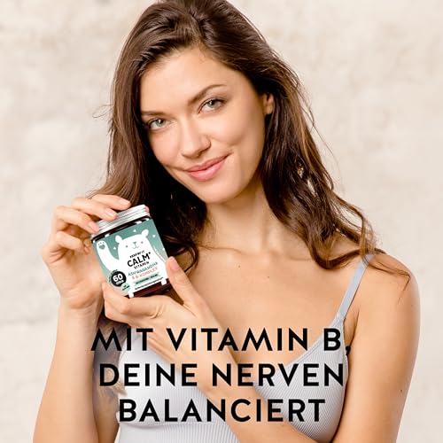 Keepin'It Calm Vitamin - Ashwagandha 1800mg mit Vitamin B1, B2, B6, B12 - mit Withanolide - Schlafbeere - 60 Stück (1 Monat Vorrat) - Zuckerfrei, Vegan - Bears with Benefits
