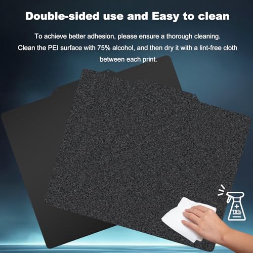 Image of 300x250mm Black Build Plate for QIDI X-Max /X-CF /SV01 /SV02, Double Sided Textured PEI+Smooth PEI Flexible Spring Steel Platform Heated Printing Bed for Q1D1 X-Max /X-CF /SV01 /SV02 3D Printer