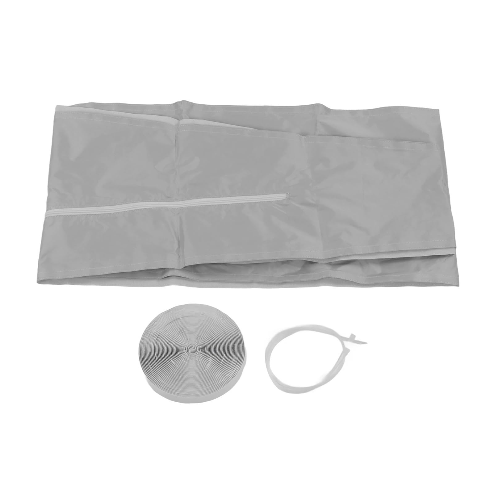 AC Window Frame Sealing Cloth Portable Air Conditioner Baffle Kit Silver Grey All Weather Protection(300CM)
