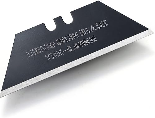 Miniatura 3 de Cuchillas de cuchillo utilitario, paquete de 10 cuchillas de repuesto estándar para cuchillos de uso pesado y cortadores de caja, hechas de acero al