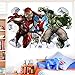 3d Stickers Avengers Spiderman Iron Man Stickers Muraux Enfants Captain America Deco Salon Holk Thor Bat Man Superman Stickers Muraux Salon Tableaux, Posters Et Arts Dã©coratifs 25 (60×90cm)