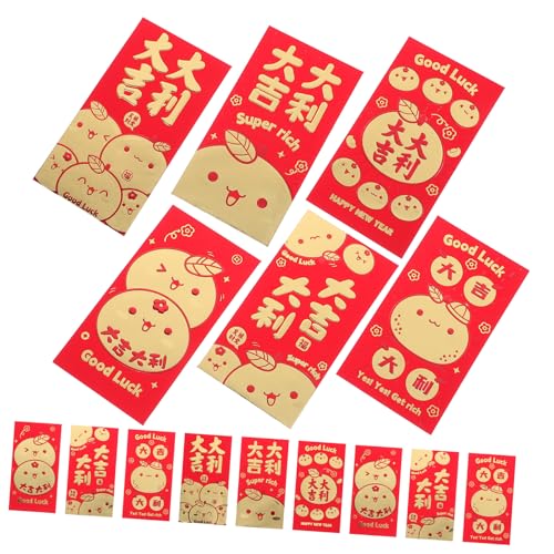 Artibetter 24個蛇の干支デザイン 利是封 おしゃれで可愛いお年玉袋 祝儀袋として結婚式や誕生日に 旧正月の豊かさを象徴する縁起の良い赤い封