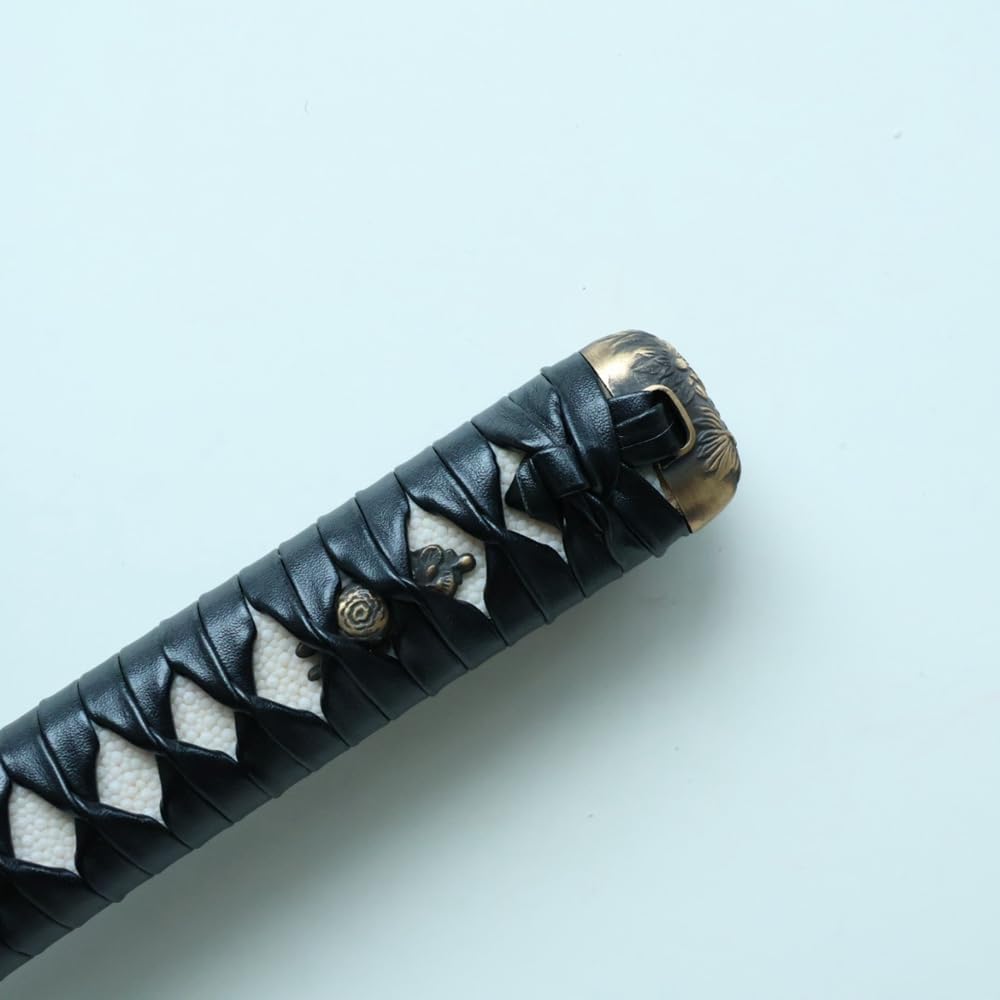 Sword Handle Tsuka Alloy/Copper/Iron Fittings with Real Samegawa, 5.9/7.87/10.2/11.8/13.77/15.74 Inch, 6 Specifications for Customization