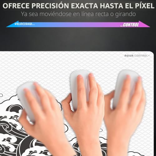 Alfombrilla Aqua Control Plus Wave AC+ contra pérdidas de control en ratones de bajos DPI 2