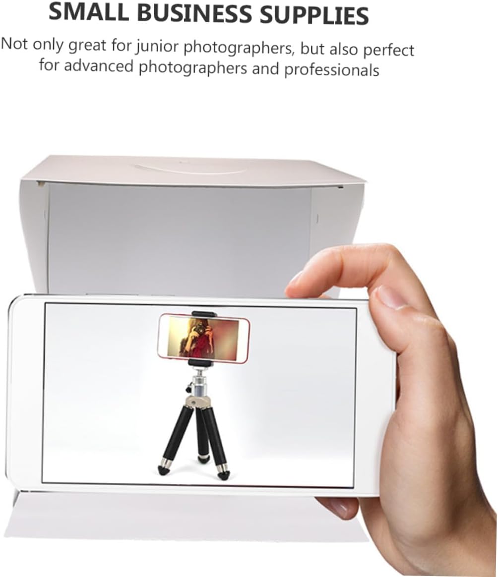 NUOBESTY Portable Photo Light Box 30cm LED Photography Tent with Black White Backdrops, Foldable Mini Photo Studio for Product Shooting and Tabletop Photography
