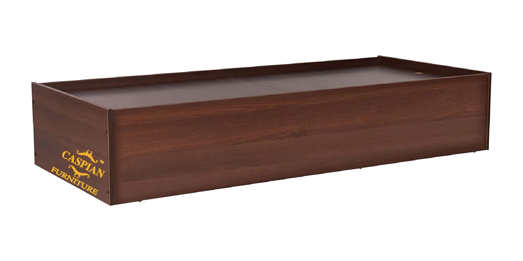 CASPIAN Furniture Engineered Wood Single Bed Cum Deewan||Wooden Box Bed || Bed with Box Storage for Home Bedroom || Finish Color -Walnut Brown & White (Without Mattress, L*B*H - 74" 38" 16 inch)-image-10