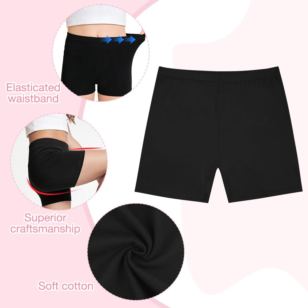 Cortos de Ciclismo para Niña 3 PCS Leggings Mallas Deportivas Transpirables Negro