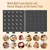 Mini Pancake Maker - 50Pcs Commercial Pancake Maker With Round-Shaped and Heart-Shaped, Mini Pancakes Maker Machine With 2 Thermostats & 2 Timers, Non-stick Electric Pancakes Maker