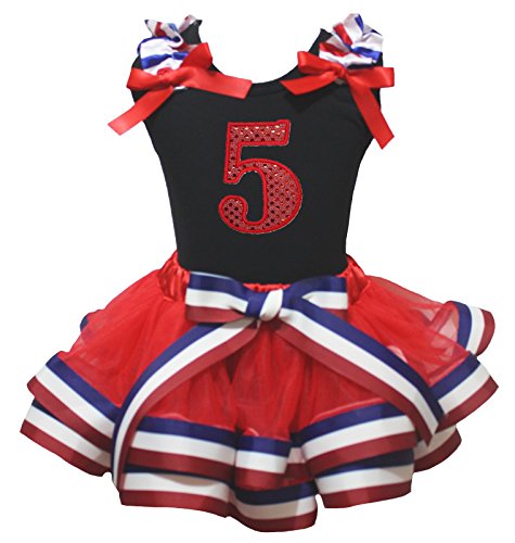 Vestido Bling infantil de rayas falda de pétalos conjunto de dos piezas para niñas