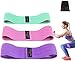 Bandas Elásticas Glúteos, Bandas Elasticas Musculacion 3 Niveles (Set de 3) de Fitness Bandas Antideslizantes de Ejercicios para Yoga Pilates Fuerza de Cadera Piernas Tela y Glúteos