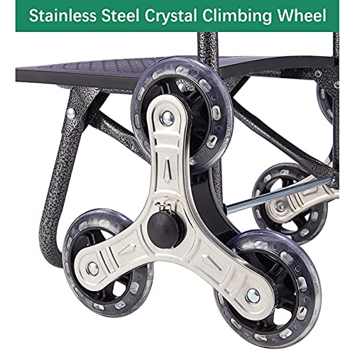 Einkaufstrolley Klappwagen Einkaufswagen, leichter Treppenklettern mit Oxford Tuch Einkaufstasche Multifunktionale… – Bild 6