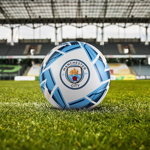 Hy-Pro Officially Licensed Manchester City Size 5 Nova Premium Football - Training Ball for Match Play, Practice & Recreational Games - Durable Construction for Indoor & Outdoor Use