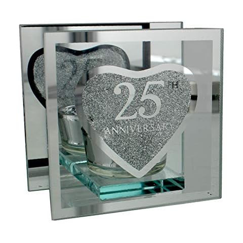 The Juliana Collection 25th Silver Wedding Anniversary Tea Light Holder Cover