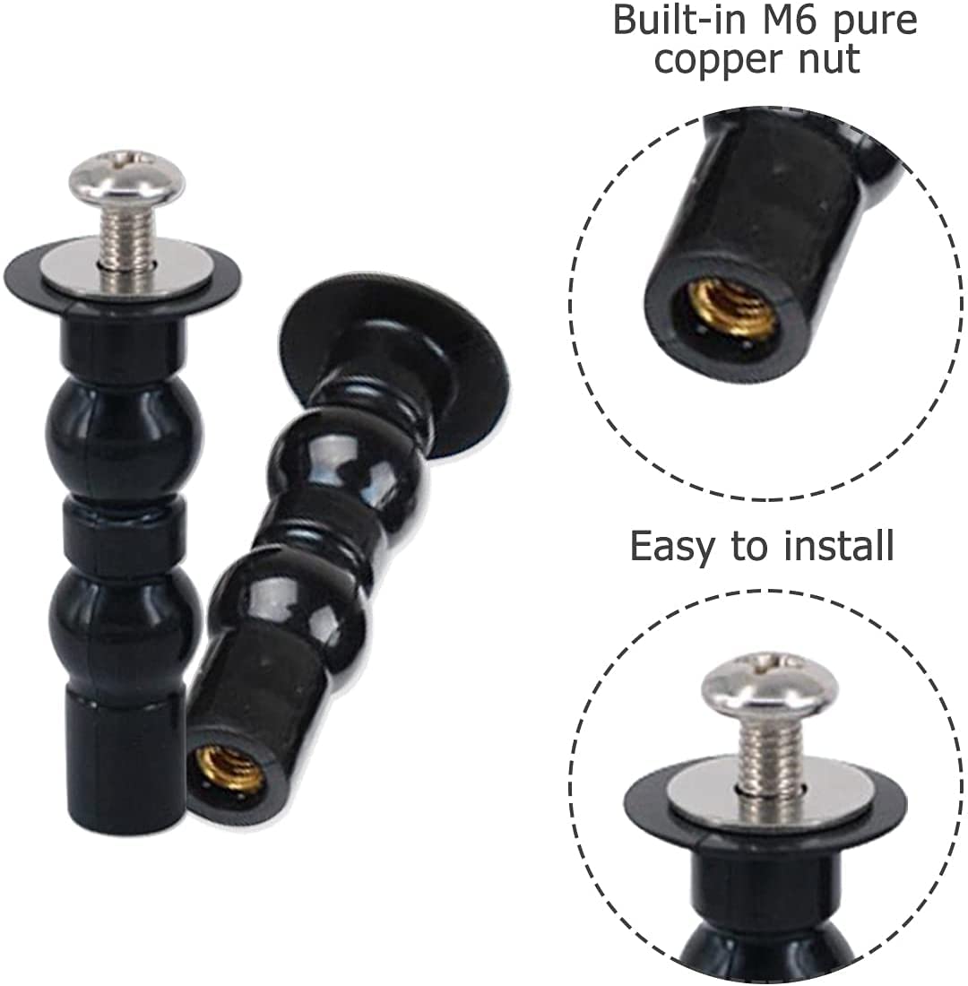 Kit Di Fissaggio Universale Per Sedile WC - Viti Di Espansione In Acciaio Inox Con Dadi In Gomma, Adatto A Fori 14-18 Mm, Ricambio Cerniere - 2