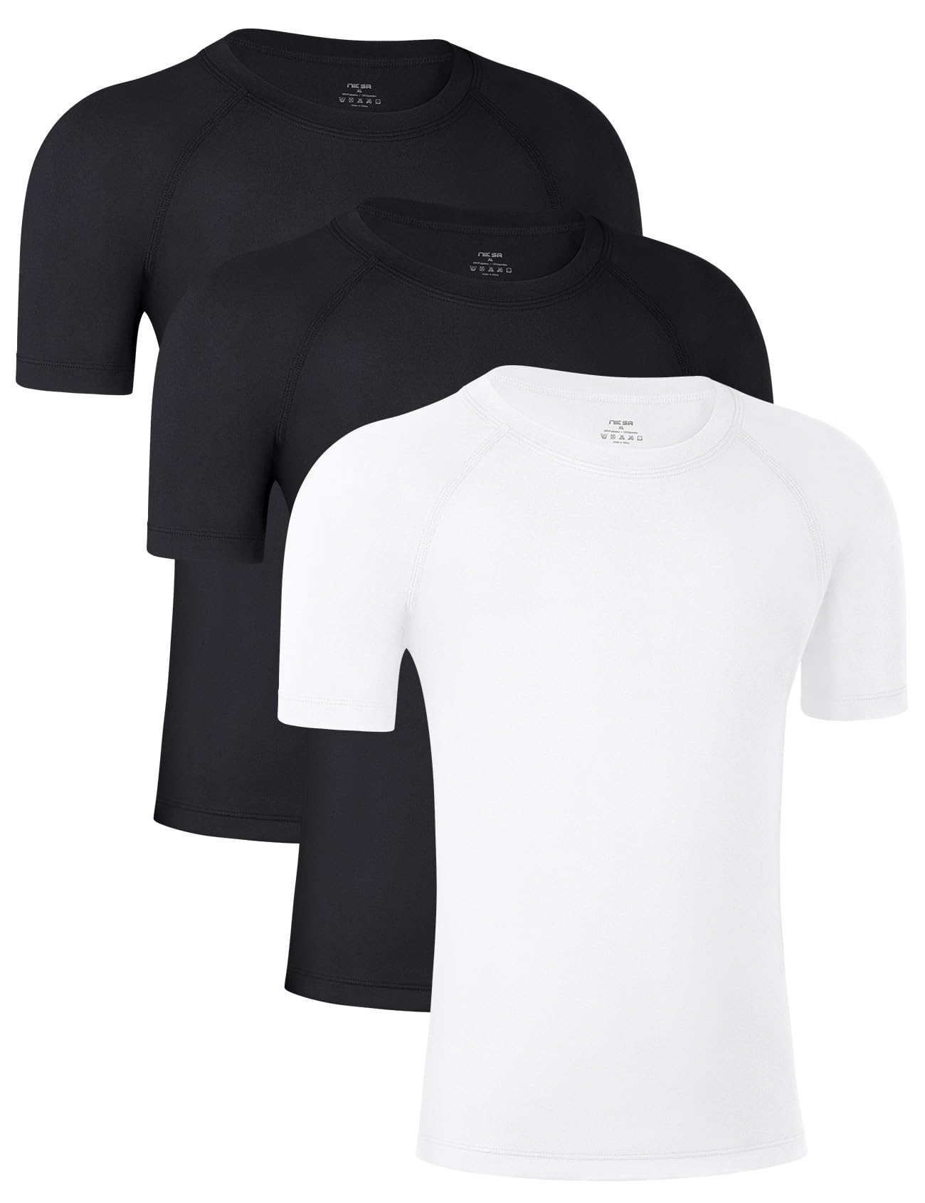 Niksa Maglietta Compressiva per Ragazzi, Maglietta Corta con Maniche, Maglietta Atletica Giovanile, Base T-Shirt