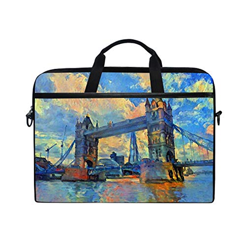 Preisvergleich Produktbild London Tower Bridge Laptoptasche / Umhängetasche, Schultertasche, für Tablets, Aktentasche, für Damen und Herren, mit Reißverschluss
