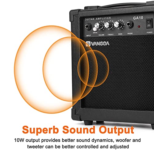Vangoa Amplificateur pour Guitare Electrique 10W Portable Ampli Guitare Haut-parleur intégré de 5,5 pouces Conférencier… - Les Beatles, Paul McCartney, John Lennon, RIngo Starr, George Harrison Vangoa Amplificateur pour Guitare Electrique 10W Portable Ampli Guitare Haut-parleur intégré de 5,5 pouces Conférencier… – Image 5