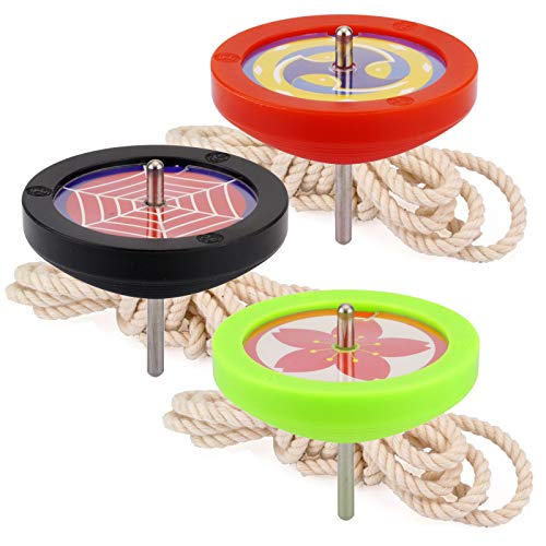 日本こままわし協会 認定こま ツバメ セット販売 … (3個セット パターンA（黒、赤、黄緑）)