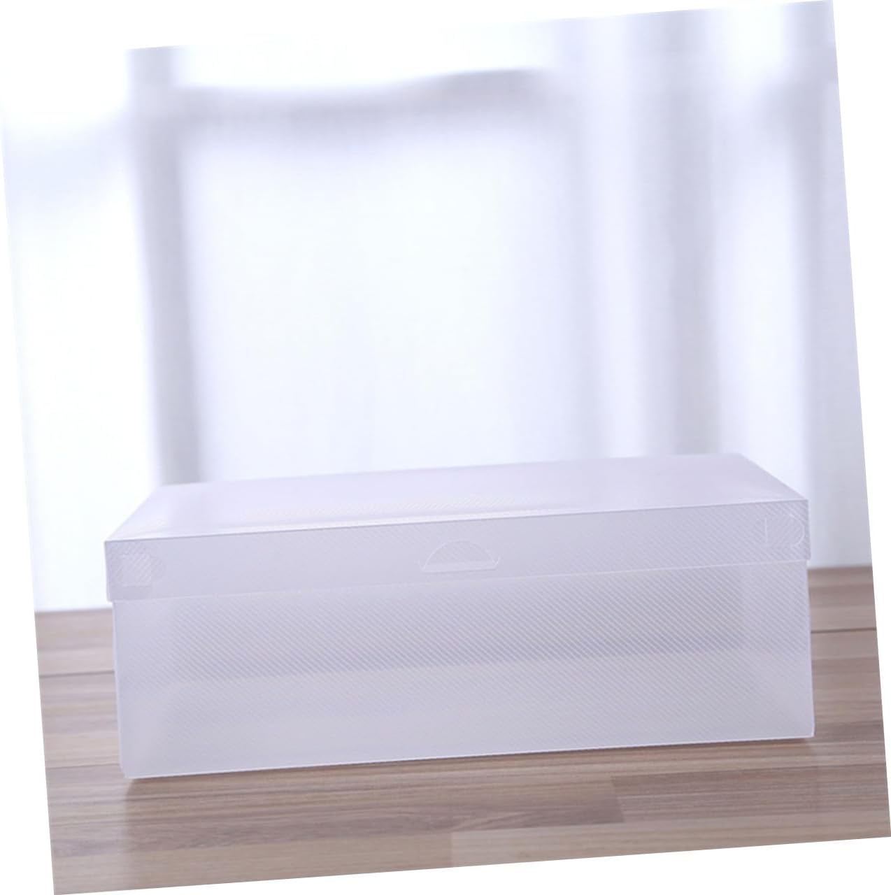 VALICLUD 6PCS Transparent Dust Shoe Storage Boxes with Flip Lid Large Plastic Shoe Containers for Home and Shop Organization