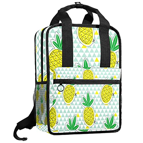 Sac à dos enfants motif ananas jaune avec bretelles réglables pour école