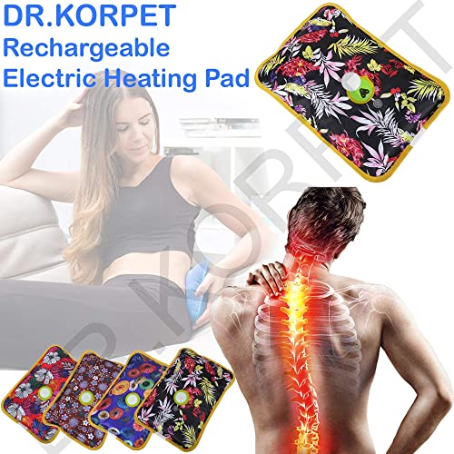 Image of Rechargeable Heating Pad Electric For Pain Relief, Hot Water Bag Electric For Pain Relief, Electric Hot Bag Heating Pad Auto Cut Electric Heating Pads (Any Color&Design) Pack of 1(970g)