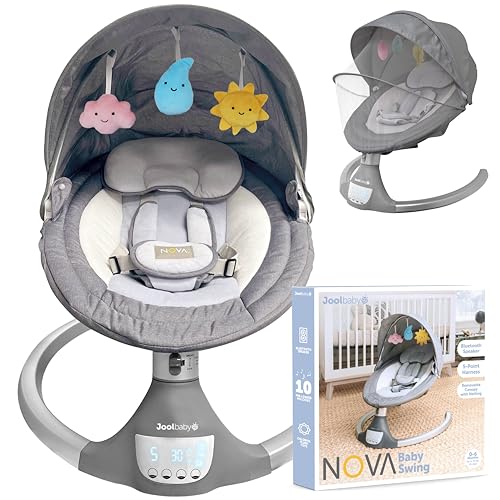 Image of Nova Baby Swing for Newborns - Electric Motorized Infant Swing, Bluetooth Music, 10 Preset Melodies, Remote (2024 Model) - Jool Baby