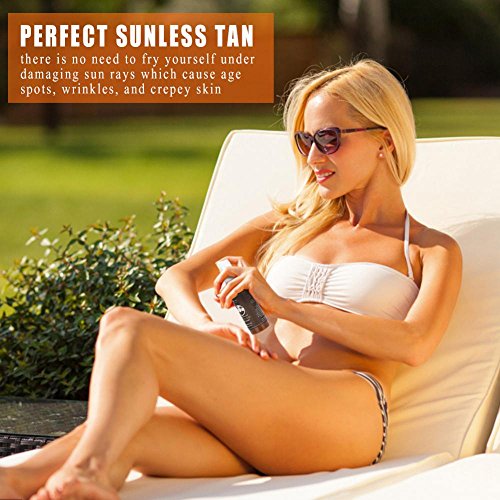 Autobronceador,200 ml Professional Loción bronceadora sin sol para bronceado natural, Bronceador Corporal y Facial Crema… - Imagen 3