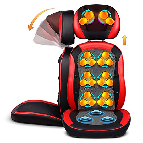 Preisvergleich Produktbild AMGJ Massagesitzauflage Shiatsu Massageauflage,mit höhenverstellbarer Nackenmassage,Vibrationsmassage mit Wärmefunktion,zur Entspannung für Rücken und Nacken,Usplug
