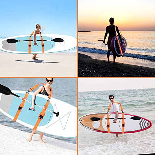 Balava Paddle Board Carrying Strap,Adjustable Heavy-Duty Kayak Carry Strap,Suitable For Surfboard Stand Up Paddleboard Canoe Longboard(Orange) #TOP6