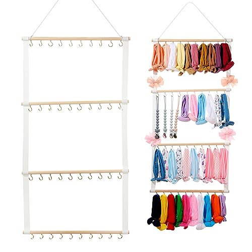 Image of YOcity Headband Holder Hair Bows Organizer for Girls Baby Head Bands Headbands Hair Accessories Storage Wall Hanging for Nursery Toddler Girls Room