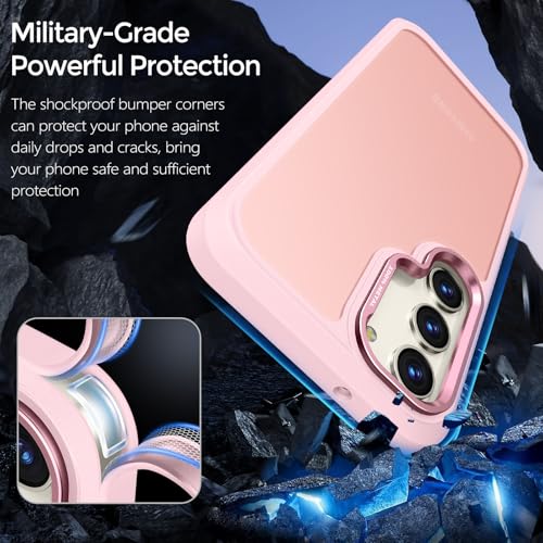 Image of Rayboen for Translucent Matte Samsung S23+ Plus Case, Pink