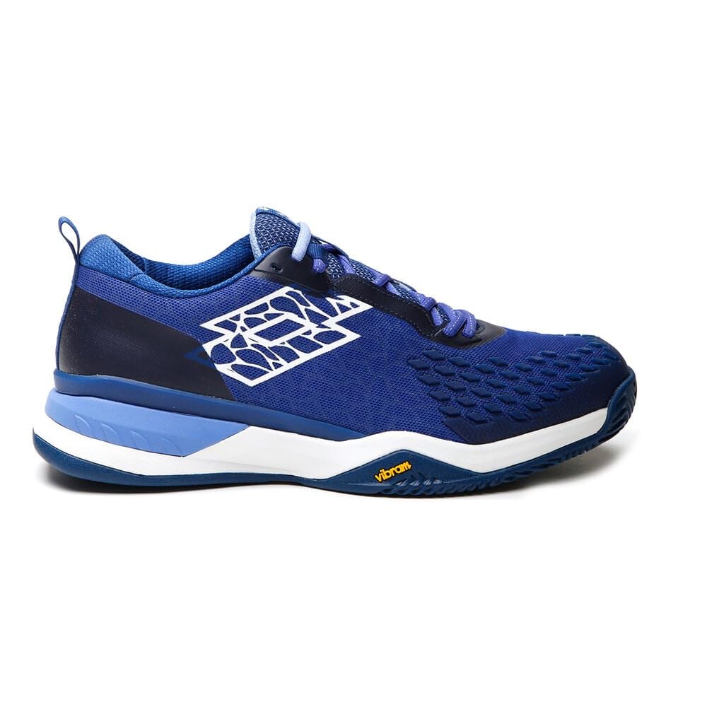 Lotto Hombres Raptor Hyperpulse 100 Clay Zapatillas De Tenis Zapatilla Tierra Batida Azul - Blanco 41
