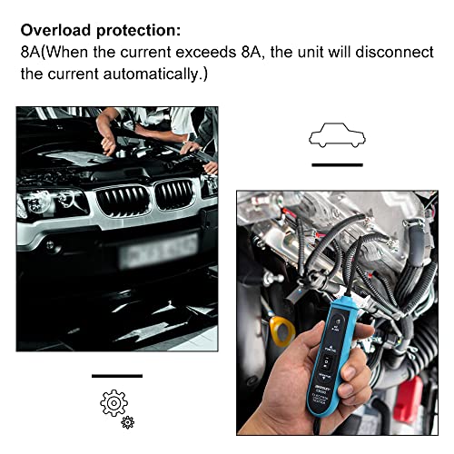 allsun 6-24Vdc Automotive Electric Circuit Tester Power Circuit Probe Detector Car Diagnostic Repair Tool,Test Light Continuity/Polarity of a Voltage,Cable Length 5m(16ft) - Image 5