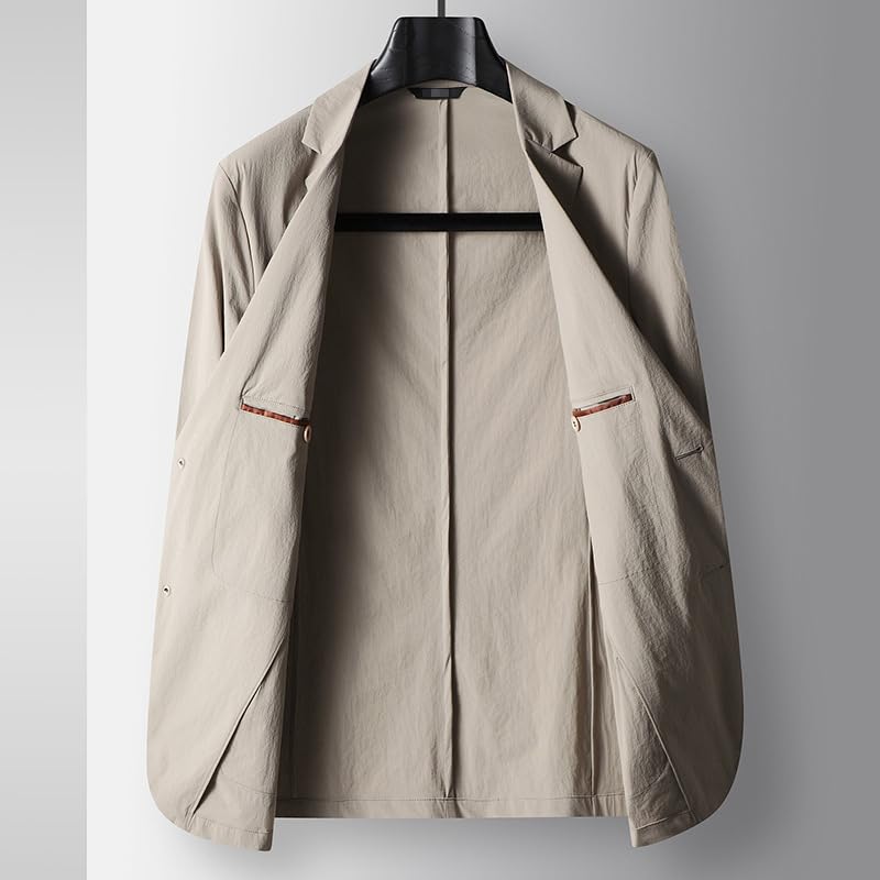 Men's Spring Fall Solid Color Business Casual Suit Jacket Mid-Aged Young2