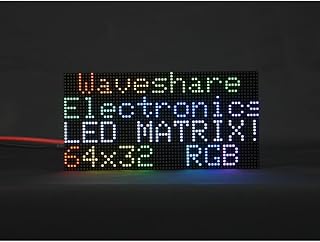 TUOPUONE RGB Full-color LED Matrix Panel Compatible with Raspberry Pi/Raspberry Pi Pico / ESP32 / Arduino 2.5mm Pitch 64x32 Pixels Adjustable Brightness