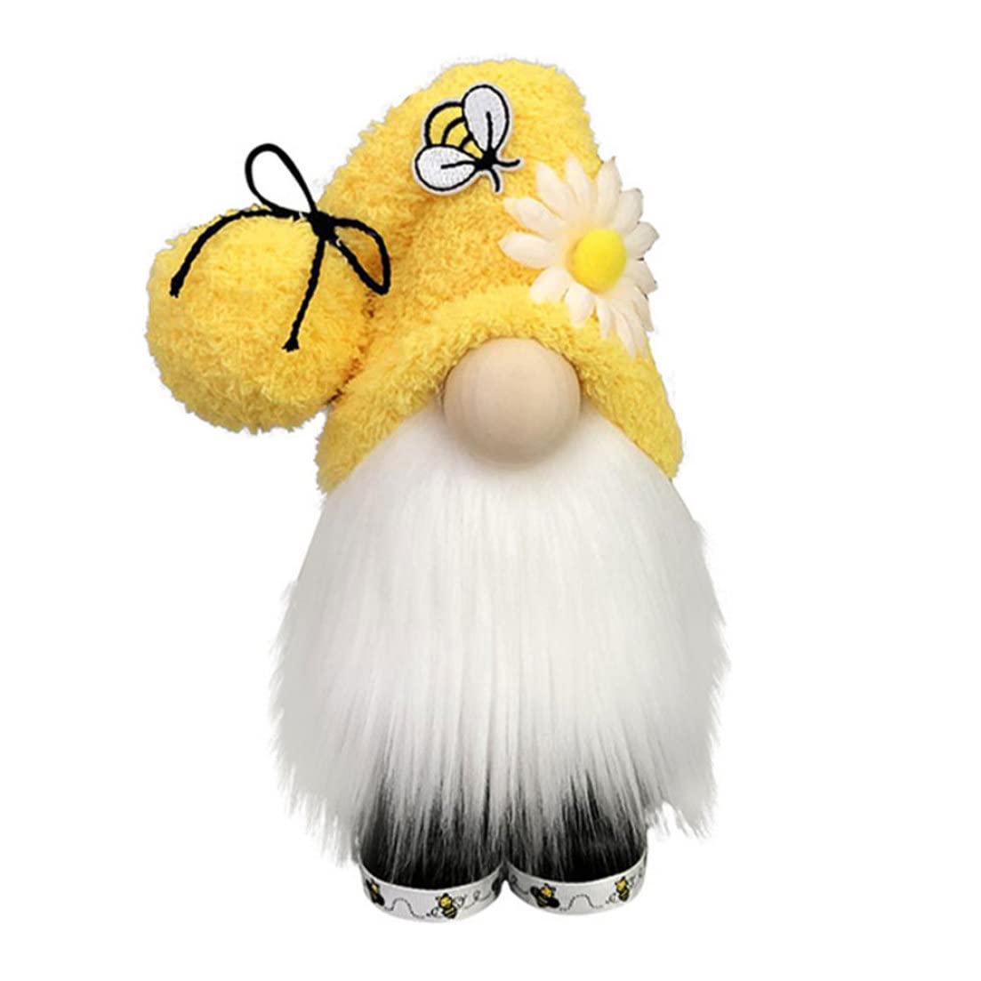 Bee Day Gnome Bumble Bee Faceless Doll Plush Dwarf Elf Ornament Decoration for Farmhouse Spring Desktop Style1 Doll Ornaments