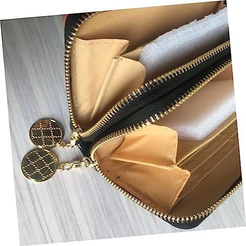 BESPORTBLE Portable PU Leather Double Zipper Wallet for Women Large Capacity Long Clutch Purse with Multi Slots for Cards Cash Coins and Phone Storage Closure Black Patent Finish2